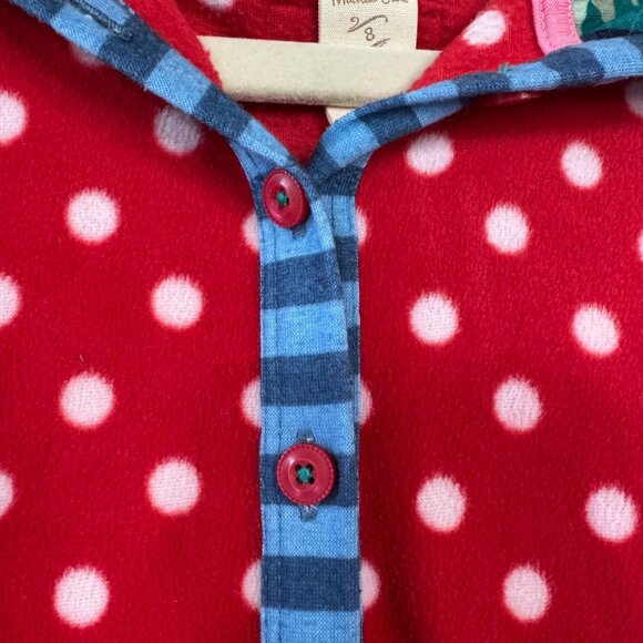 MATILDA JANE Snuggle Time Christmas Pajamas Girls 8 Red Fleece Hooded Onesie PJs - Picture 6 of 10